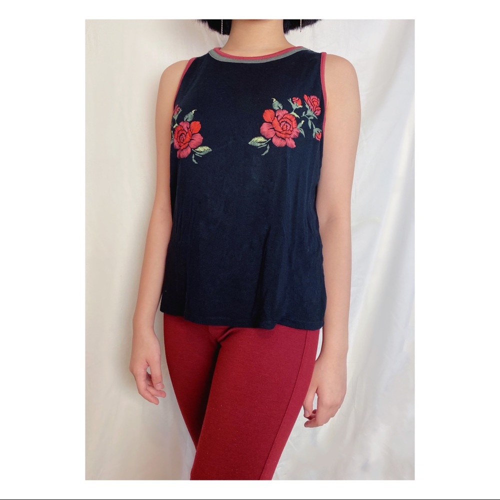 Rose Print Tank Top